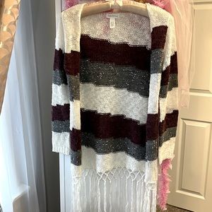 Full Tilt stripey sweater with fringe Size S?